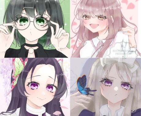 キラキラした目を引くイラストをお描きします SNSのアイコンやヘッダーなどに！ イメージ2
