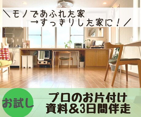 人生が変わる★片付けのコツ資料＆3日間伴走します 住まいを整えたいあなたを、汚部屋出身のプロが励まします イメージ1