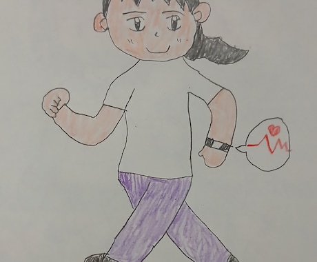 万歩計をつけて運動しています イメージ1