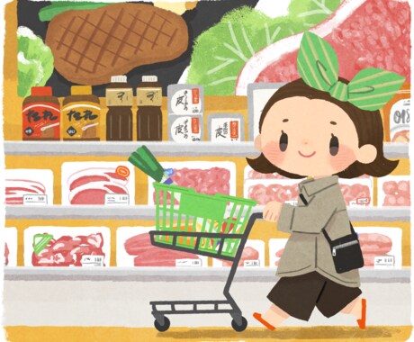 絵本のようなかわいいカットイラスト描きます チラシやブログ、SNS等の温かいワンポイントに！ イメージ2