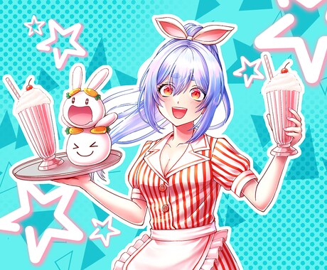 人物イラスト★お好みのイラストお描きします イラスト・サムネ・キャラデザなど 商用利用もOK ※別途料金 イメージ2