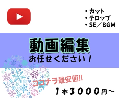 YouTube等の動画編集行います ご提案どおりに動画編集を致します！ イメージ1