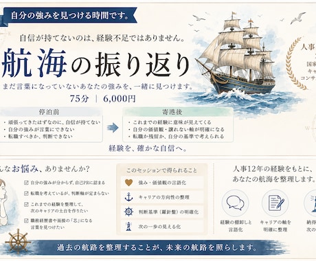 人事12年｜あなたの強みと経験を言語化します 頑張ってきたのに自信が持てない。言葉にしてみませんか イメージ1