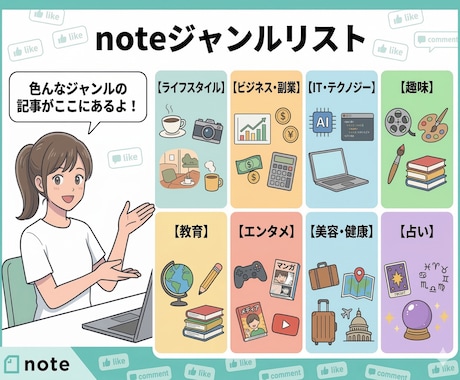 note攻略・ジャンルをリサーチしてリスト化します キーワードからでも競合分析リストをオーダーメイド作成します イメージ2