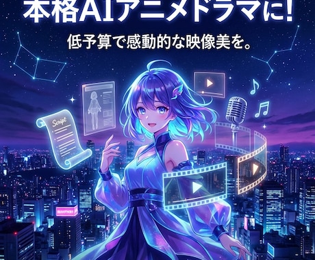 あなたのアイデアを本格AIアニメドラマに制作します 低予算で高品質！夢の物語をAIアニメに映像化します！ イメージ1