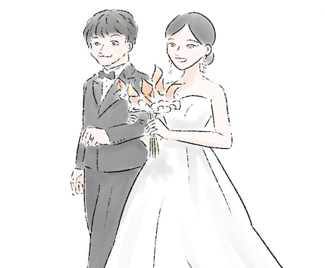 シンプルでかわいいイラストをお描きします 【家族写真OK】ほっこり手描き風で、大切な瞬間をイラスト化 イメージ2