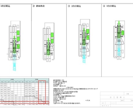 重量物搬入・据付の施工計画図を作成します イメージ1
