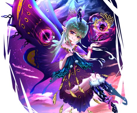 キャラクターの立ち絵、一枚絵を作成します 邪悪なキャラデザやモンスター娘が得意ですモンスターも可能です イメージ2