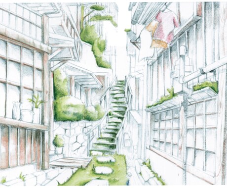 建築外観・パース絵描きます 背景画像や挿絵、記念絵におすすめ！ イメージ2