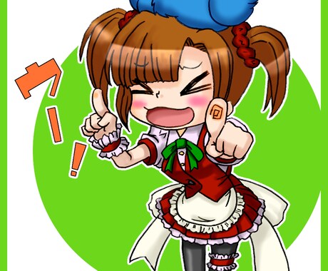 デフォルメしたアイコン向けイラストを描きます アナログなラクガキぽい絵になります イメージ1
