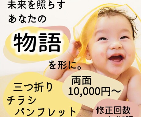 ドキドキ。ワクワクな三つ折りパンフレット作ります 3名様限定！A4両面を10000円で。お手頃でも全力です！ イメージ1