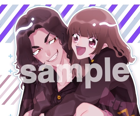 夢絵などキャラ2名のイラストを制作します 夢主2人・オリジナル・ペアアイコンなども可！ イメージ2
