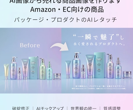 AI画像からEC用の製品モックアップ画像を作ります Amazon・EC向けの商品モックアップ作成やAIレタッチ イメージ1
