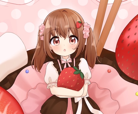 かわいい女の子のキャラクターイラストを描きます イメージ1