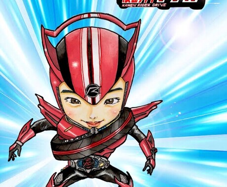 お好きなキャラクターにして似顔絵を描きます お好きなHEROに！キャラクターに！ イメージ1