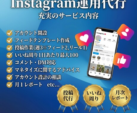 アカウント開設〜運用まで！インスタ１ヶ月代行します 実績のあるプロに丸投げでOK！ イメージ2