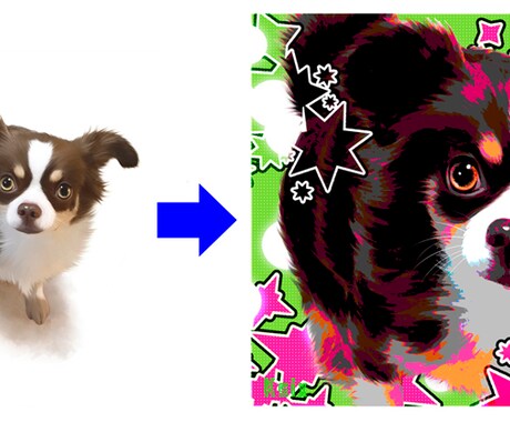 愛犬のイラストをPOPにアレンジして描きます！ イメージ2