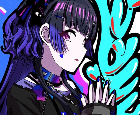 印象に残るカッコ可愛いイラスト制作します 色鮮やかな目を惹くイラストを制作いたします イメージ1