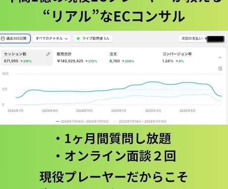 年商1億の現役プレーヤーが1カ月間コンサルします 年商1億の現役ECプレーヤーが教える“リアル”なECコンサル イメージ1