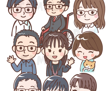 シンプルでかわいいタッチの似顔絵描きます SNS、HP、チラシなどのワンポイントにどうぞ！ イメージ2