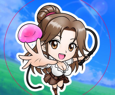 可愛いSNS・VTuberアイコン作成します 自分の分身のような親しみのあるキャラをアイコンに！ イメージ2