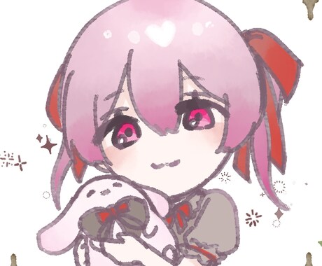 動きのあるかわいいアイコンかきます アイコン以外や男の子、動物などでもOK！お気軽にどうぞ！ イメージ2