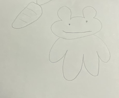 幼稚園生が書いたような絵はかきます キモカワ書いてみせます。なんでもかかってこいやです イメージ1