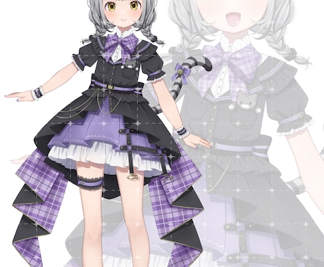 IRIAM、VTuber、動画用等の立ち絵描きます 商用利用可能！頭から足までこだわって描きます！ イメージ2