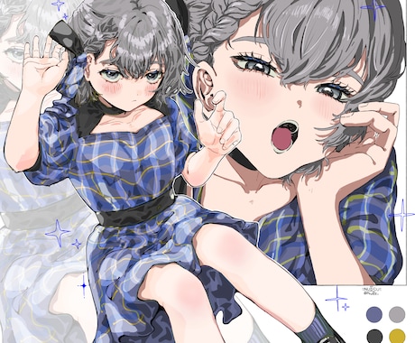 ご要望のイラスト制作します 一枚絵、立ち絵、サムネイル、詰め合わせなどをスピード納品 イメージ1