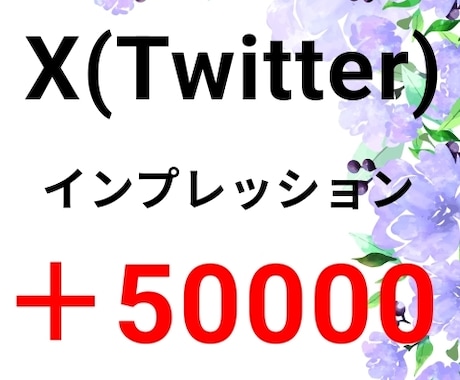X(Twitter)のインプレッション増加させます 先着1名様インプレッション＋10万にします。 イメージ1