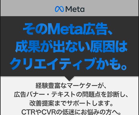 Meta広告のクリエイティブ診断＆改善提案します 600以上のバナーを作りしプロがクリエイティブ診断します イメージ1
