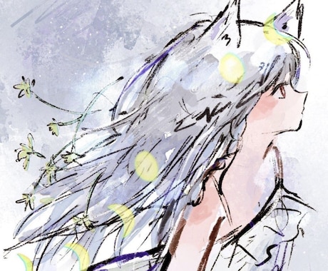 ラフタッチの落書きテイストでイラスト作成します SNSアイコンにご利用可能です。 イメージ1