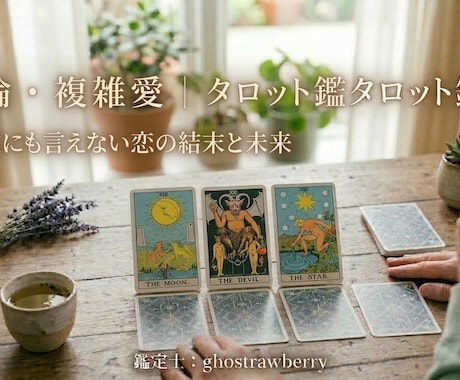 不倫・複雑愛｜誰にも言えない恋の結末を占います 罪悪感と孤独に押しつぶされそうなあなたの声を、掬い上げます イメージ1