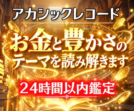 アカシックでお金と豊かさのテーマを読み解きます イメージ1