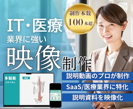 IT・医療業界のサービス説明映像を制作します インフォグラフィックでわかりやすく、見やすく イメージ1