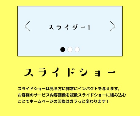 画像スライダーの作成・配置をします 既存サイトのページへ新たにスライダーを配置したい方へ イメージ2