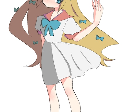 SNSのアイコンの絵を描きます かわいい女の子が特徴的！キュートな絵柄です イメージ1
