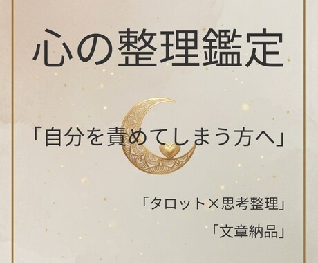 自分を責める思考を整理します 思考整理しながら具体的な一歩の為のカウセリング型鑑定です イメージ1