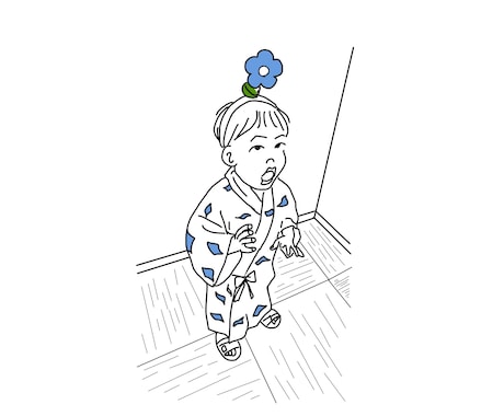 写真を元にシュールでかわいいイラストを描きます 大切なお子さん、ペットのお写真を、シュールでかわいい絵へ。 イメージ1