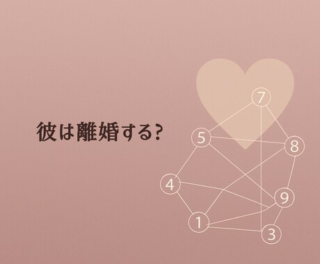 離婚する気、既婚彼の数字に出ています 数秘で彼の離婚意志を読み解きます イメージ1