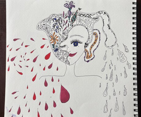 あなたの想いを手描きアートで表現します 心にそっと寄り添う世界に一枚だけの作品です イメージ2