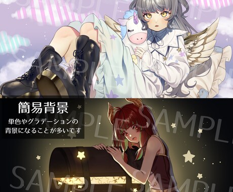 一枚絵制作します 和系やロリータが特に相性がいいです イメージ2