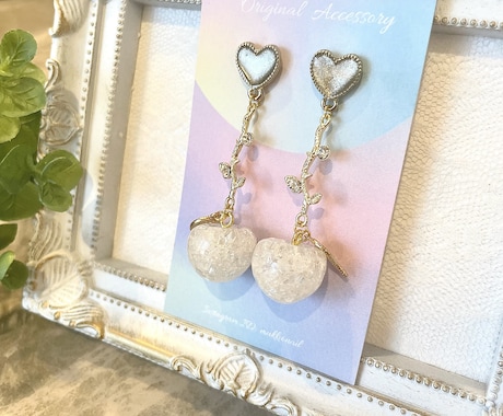 可愛いレジンアクセサリー制作します 手作りのレジンパーツ×お好みのコネクター×ポストが選べる！ イメージ2