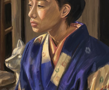 商用利用OK！レトロな人物画を制作します SNSアイコン、立ち絵、などを厚塗りでおしゃれに。 イメージ2