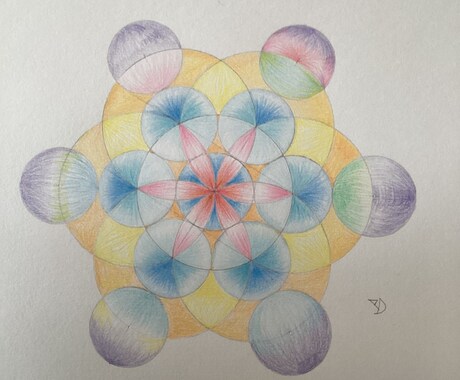 こんな絵見たことない！幾何学アート描きます 吸い込まれそう♪不思議の国へ入ったような目を惹く美しいアート イメージ1