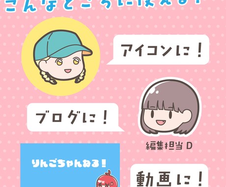 SNS・配信で映える！あなただけのゆる顔描きます 【ゆる×かわ×個性】配信やSNSに！あなた専用ゆる顔アイコン イメージ2