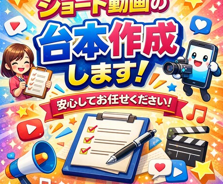 ショート動画の台本作成します 構成〜セリフまで完全対応できます。 イメージ1