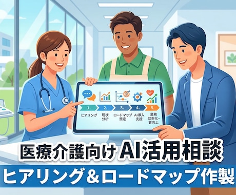 医療介護の面倒な記録、AIで減らす方法探します 15年の実績！業務改善AI導入プラン提案 イメージ1