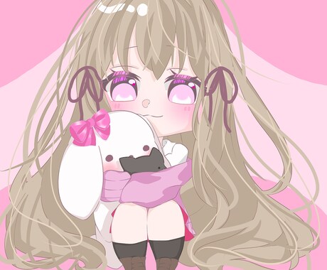 安い！そして早い！ミニキャラを描かせて頂きます 可愛い、キラキラ、色素薄いなど、色々なミニキャラ可能です！ イメージ2