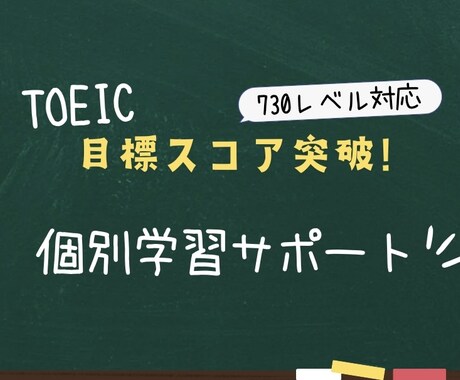 TOEIC目標スコア突破に向けてサポートします あなたに合わせた短期集中プログラムを構築！ イメージ1